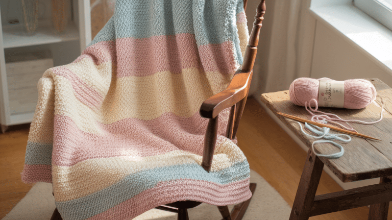 free knitting pattern for baby blanket beginners