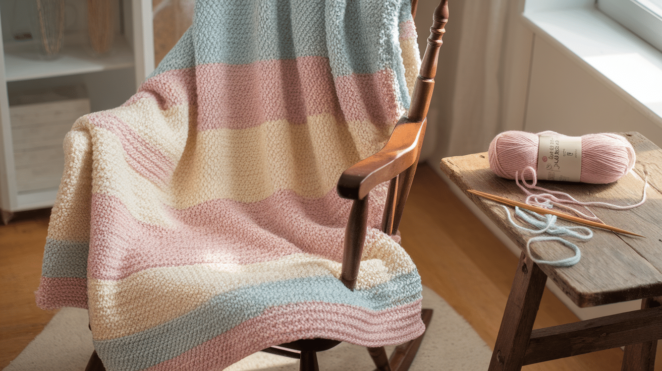 free knitting pattern for baby blanket beginners